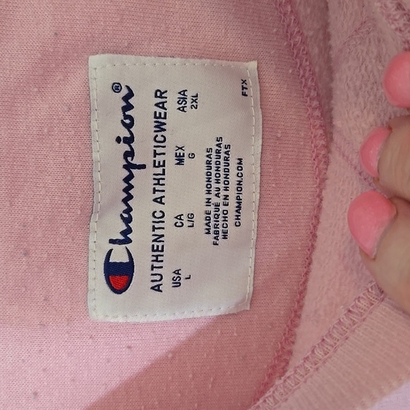 Champion Pink Sweatshirt Size Large Used - Picture 2 of 5